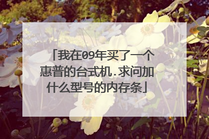 我在09年买了一个惠普的台式机.求问加什么型号的内存条