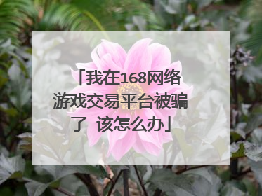 我在168网络游戏交易平台被骗了 该怎么办