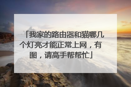 我家的路由器和猫哪几个灯亮才能正常上网，有图，请高手帮帮忙