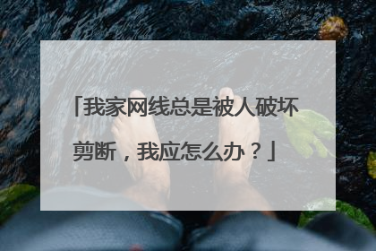 我家网线总是被人破坏剪断，我应怎么办？
