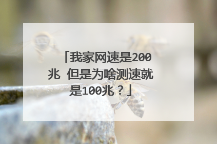 我家网速是200兆 但是为啥测速就是100兆？