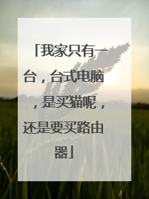 我家只有一台，台式电脑，是买猫呢，还是要买路由器