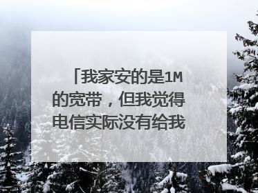 我家安的是1M的宽带,但我觉得电信实际没有给我开通这么大,请问应该如何查并留证据??