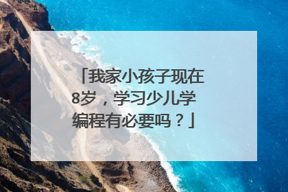 我家小孩子现在8岁,学习少儿学编程有必要吗?