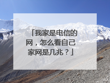 我家是电信的网，怎么看自己家网是几兆？