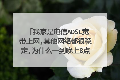 我家是电信ADSL宽带上网,其他网络都很稳定,为什么一到晚上8点-11点这段时间,网络就会非常卡呢
