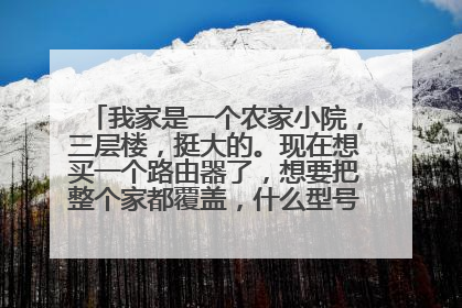 我家是一个农家小院，三层楼，挺大的。现在想买一个路由器了，想要把整个家都覆盖，什么型号比较好？求推