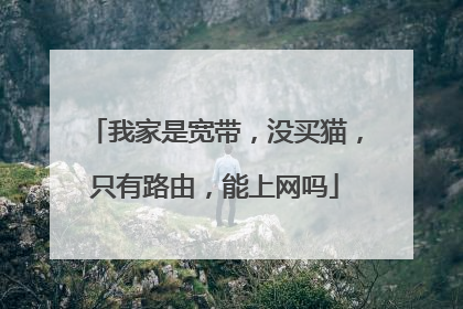我家是宽带,没买猫,只有路由,能上网吗