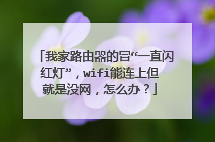 我家路由器的冒“一直闪红灯”，wifi能连上但就是没网，怎么办？