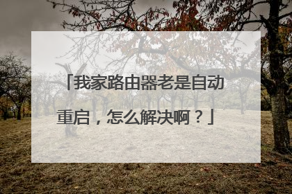 我家路由器老是自动重启,怎么解决啊?