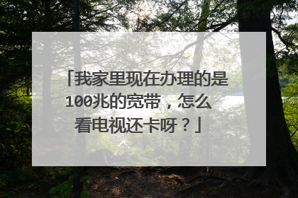 我家里现在办理的是100兆的宽带,怎么看电视还卡呀?