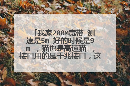 我家200M宽带 测速是5m 好的时候是9m ,猫也是高速猫 ,接口用的是千兆接口,这样算不达标吗?