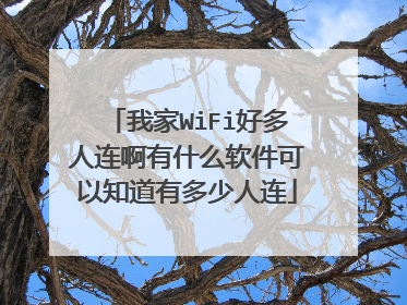 我家WiFi好多人连啊有什么软件可以知道有多少人连