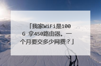 我家WiFi是100G 拿450路由器。一个月要交多少网费？