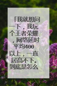 我就想问一下，我玩个王者荣耀，网络延时平均400以上，一直居高不下。到底是怎么回事？