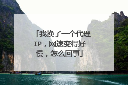 我换了一个代理IP,网速变得好慢,怎么回事