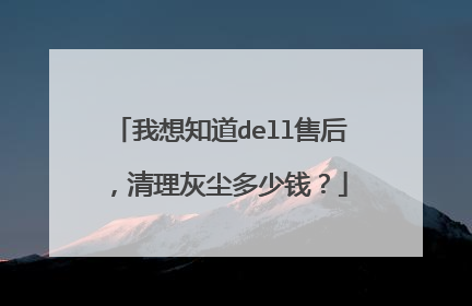 我想知道dell售后,清理灰尘多少钱?