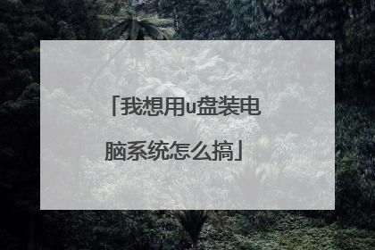 我想用u盘装电脑系统怎么搞