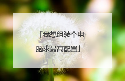 我想组装个电脑求最高配置