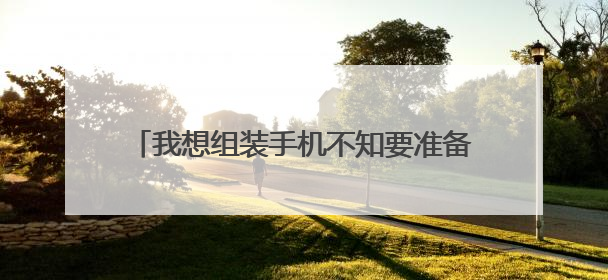 我想组装手机不知要准备什么,还有手机由哪几部分组成,需要准备什么元件