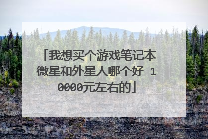 我想买个游戏笔记本 微星和外星人哪个好 10000元左右的