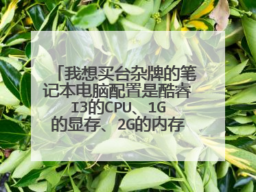 我想买台杂牌的笔记本电脑配置是酷睿I3的CPU、1G的显存、2G的内存、320G的硬盘大概要多少钱??