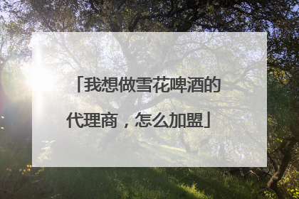 我想做雪花啤酒的代理商，怎么加盟