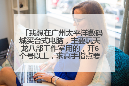 我想在广州太平洋数码城买台式电脑,主要玩天龙八部工作室用的,开6个号以上,求高手指点要什么样的配置