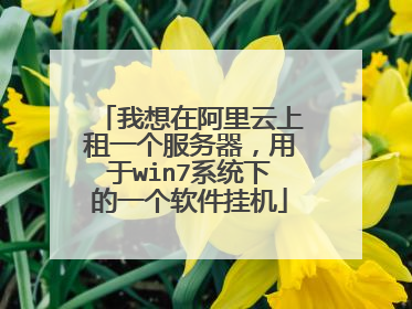 我想在阿里云上租一个服务器,用于win7系统下的一个软件挂机