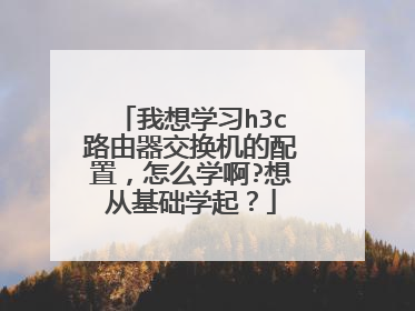 我想学习h3c路由器交换机的配置,怎么学啊?想从基础学起?