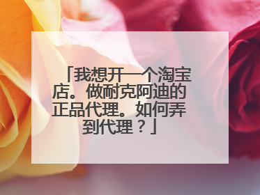 我想开一个淘宝店。做耐克阿迪的正品代理。如何弄到代理?