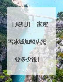 我想开一家蜜雪冰城加盟店需要多少钱