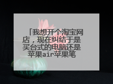 我想开个淘宝网店,现在纠结于是买台式的电脑还是苹果air苹果笔记本,到底那个更实用