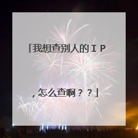 我想查别人的IP,怎么查啊??