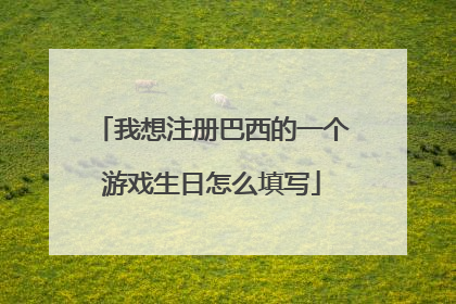 我想注册巴西的一个游戏生日怎么填写