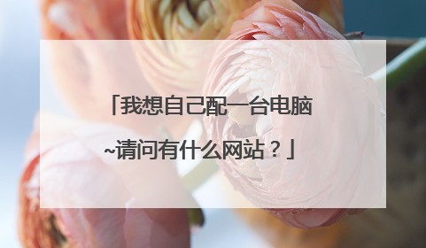 我想自己配一台电脑~请问有什么网站?