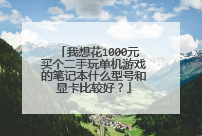 我想花1000元买个二手玩单机游戏的笔记本什么型号和显卡比较好？