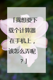 我想要下载个计算器在手机上,该怎么弄呢?