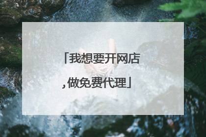 我想要开网店,做免费代理