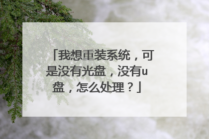 我想重装系统，可是没有光盘，没有u盘，怎么处理？