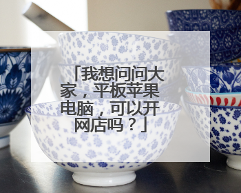 我想问问大家,平板苹果电脑,可以开网店吗?