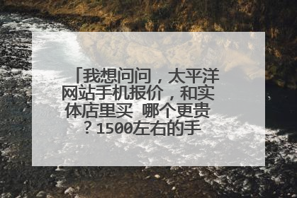 我想问问,太平洋网站手机报价,和实体店里买 哪个更贵?1500左右的手机,大概贵多少?
