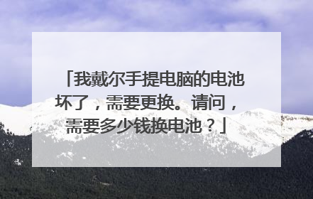 我戴尔手提电脑的电池坏了,需要更换。请问,需要多少钱换电池?