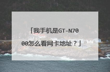 我手机是GT-N7000怎么看网卡地址?