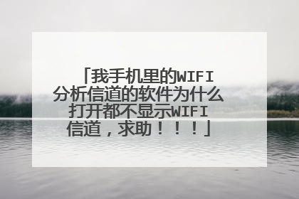 我手机里的WIFI分析信道的软件为什么打开都不显示WIFI信道，求助！！！