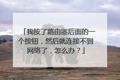 我按了路由器后面的一个按钮,然后就连接不到网络了,怎么办?