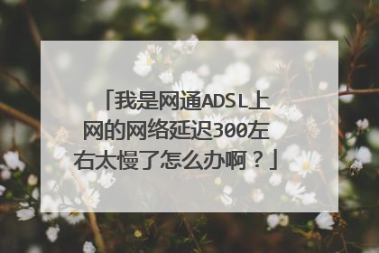 我是网通ADSL上网的网络延迟300左右太慢了怎么办啊？