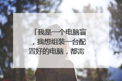 我是一个电脑盲,我想组装一台配置好的电脑,都需要什么东西啊?