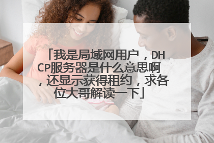 我是局域网用户,DHCP服务器是什么意思啊,还显示获得租约,求各位大哥解读一下