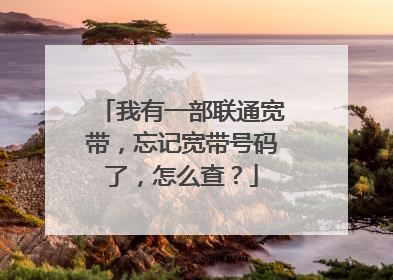 我有一部联通宽带，忘记宽带号码了，怎么查？